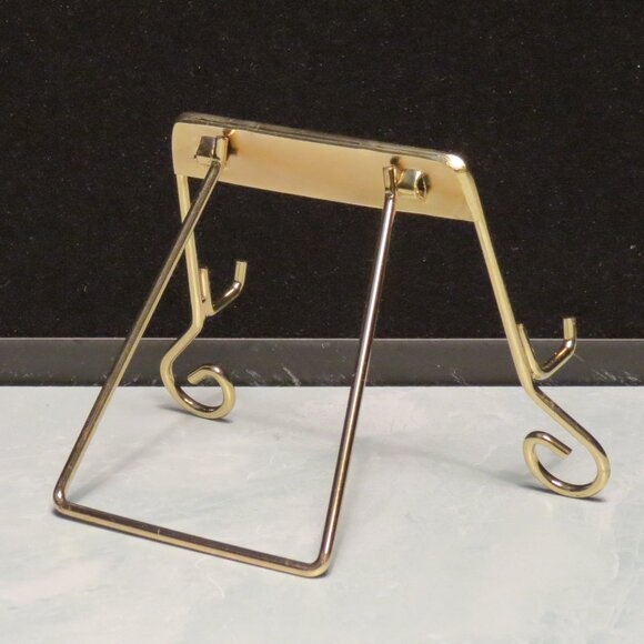 Small Decorative Holder in Gold Finish Metal/Stand/3.75" Span - Picture 3 of 5